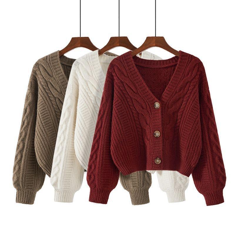 V Neck Knitted Sweater