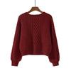 V Neck Knitted Sweater