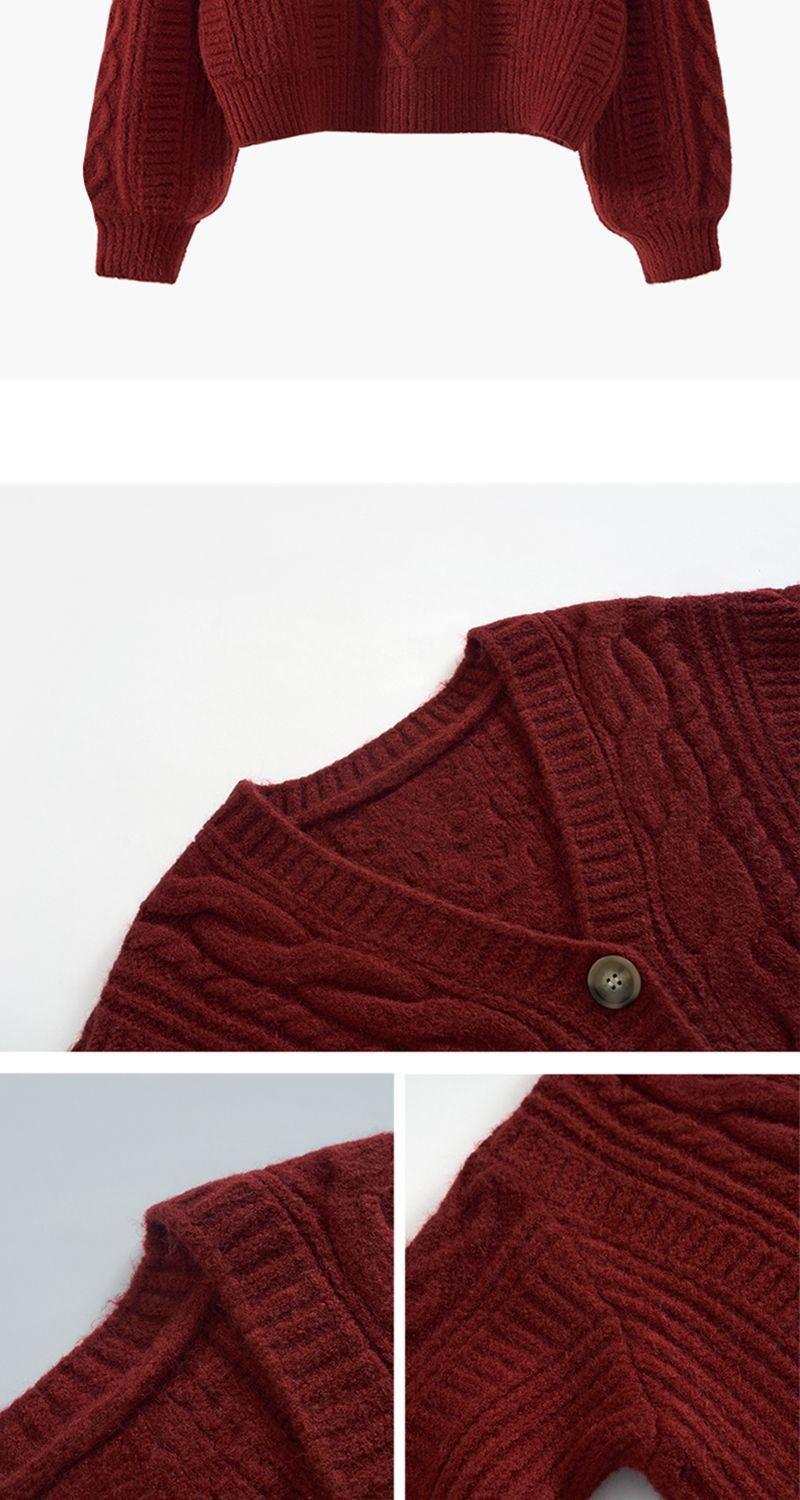 V Neck Knitted Sweater